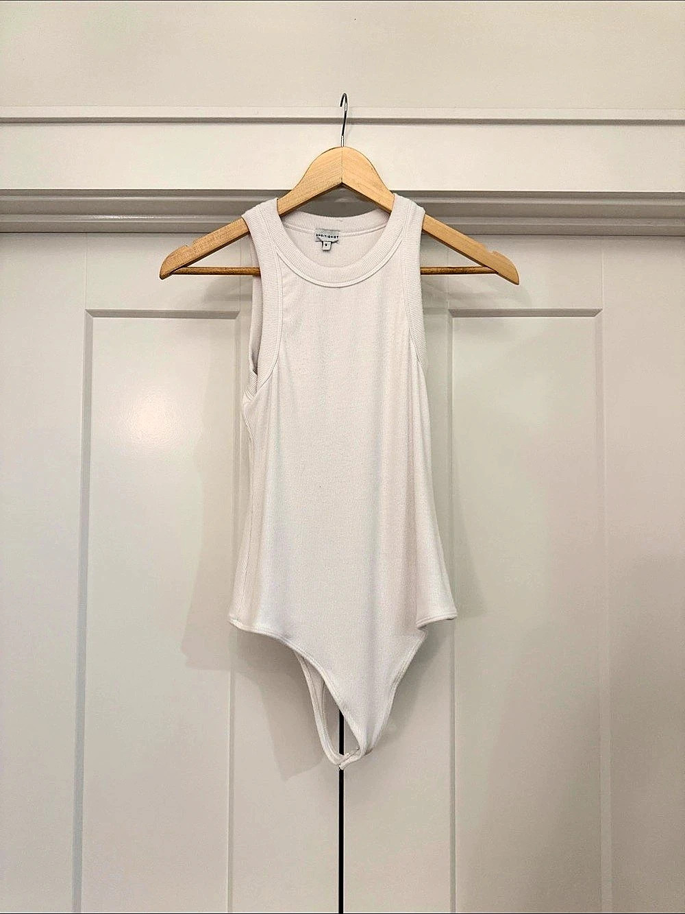 Ambitionist The Ali Ribbed Racer Tank Bodysuit Size Small Like New